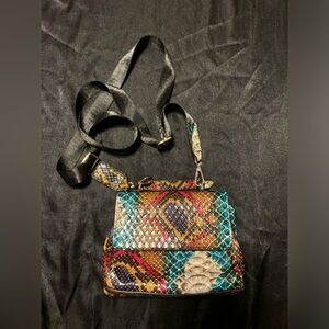 Olivia Miller Colorful Snake Print Crossbody Bag